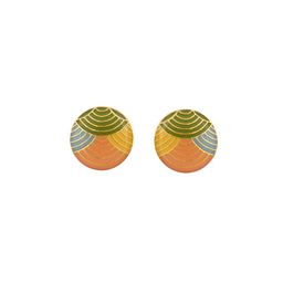 House of Pataudi Men Gold-Plated Textured Cufflinks-25