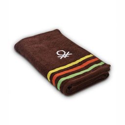 United Colors of Benetton Brown Striped Pure Cotton 450 GSM Bath Towel-picture-38