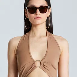 ZOMODA Tie-Up Neck Crop Top-image-93
