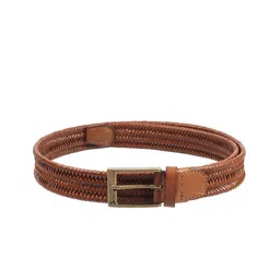 Metro Men Braided Tang Closure Leather Belt-image-11