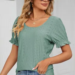 KPOP Women Round Neck Puff Sleeves Top-picture-50