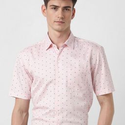 Peter England Men Spread Collar Floral Printed Cotton Formal Shirt-image-69