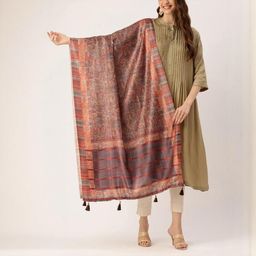 HAYA Embroidered Dupatta with Thread Work-image-1