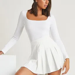 AAHWAN Women Square Neck Long Sleeves Top-image-111