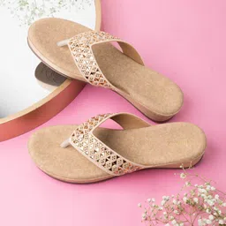 Inc 5 Women Embellished Open Toe Flats-16