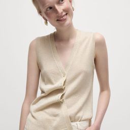 Marks & Spencer V-Neck Sleeveless Knitted Casual Cardigan Sweater-image-10