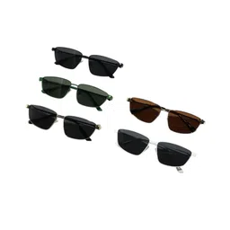 First Lens Unisex Green Lens & Gold-Toned Rectangle Sunglasses C10333-Black-picture-23