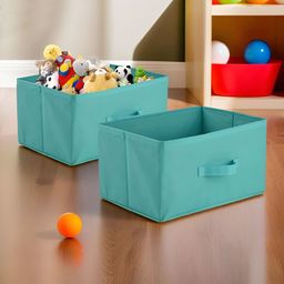 Aura Green Set of 2 Foldable & Multipurpose Wardrobe Storage Box Drawer Organiser 26L-53