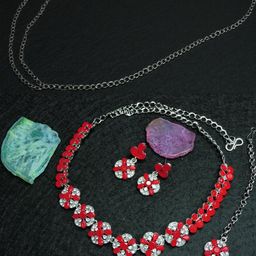 VATSALYA creation Women Red Jewellery Set-image-84