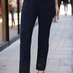 Presence Women Relaxed Solid Mid-Rise Trousers-49