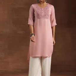 Libas Floral Yoke Design Floral Straight Kurta-image-29