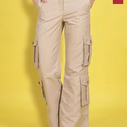 Cutiekins Girls Easy Wash Cargos Trousers-50