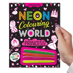 Dreamland Princess Neon Colouring World Book for Kids with Neon Pens-45