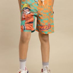 Kids Ville Boys Naruto Printed Regular Fit Pure Cotton Shorts-image-95