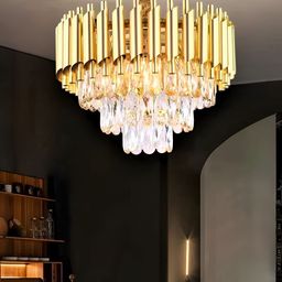 GAUVIK Gold-Toned & White Contemporary Ceiling Lamp-image-75
