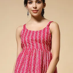 Womenster Women Batik Printed Cotton Peplum Top-picture-23