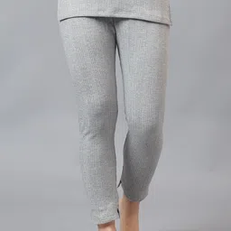 JJAAGG T Women Ribbed Mid-Rise Thermal Bottoms-image-58