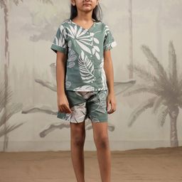 SANSKRUTIHOMES Girls Tropical Night suit SE-NSS-KID-60-White-image-53