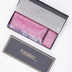 Tossido Men Paisley Reversible Stole & Pocket Square Set-image-34