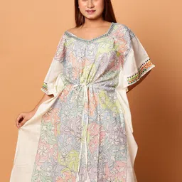 Laa Calcutta Embroidered Nightdress-image-41