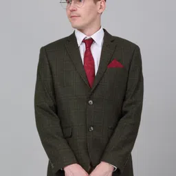 Cantabil Checked Single Breasted Formal Blazer-image-71