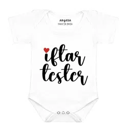 Arvesa Infants Iftar Tester Printed Envelope Neck Bodysuit-picture-10