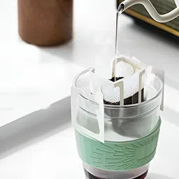 Baskety White & Grey Solid Glass Matte Mugs Set of Cups and Mugs image 2