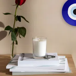THE QUIRKY HOME White & Blue Evil Eye Printed Ceramic Decorative Wall Decor-image-19