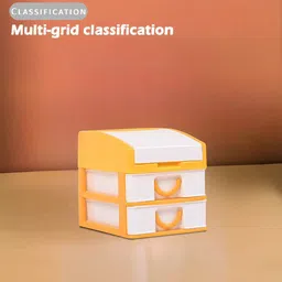 Kuber Industries Yellow 2 Pieces 3-Layer Multi-Utility Organisers image 3