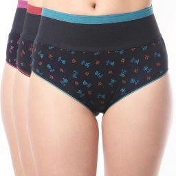 Pack of 3 Women Hipster Multicolor Panty-image-3
