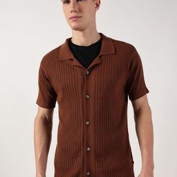 Thomas Scott Men Premium Cuban Collar Solid Cotton Casual Shirt-image-74