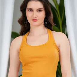 TEEMOODS Halter Neck Cotton Crop Tank Top-picture-19
