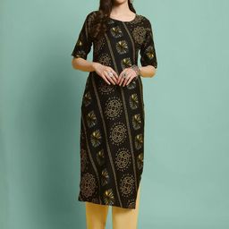 Ethnic basket Women Multicoloured Poly Crepe Kurta Sets-picture-39