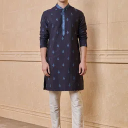 Tasva Ethnic Motifs Embroidered Thread Work Kurta With Trousers-picture-31