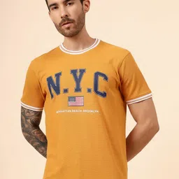 Cantabil People And Places Printed Round Neck Short Sleeves Regular Fit T-shirt-image-65