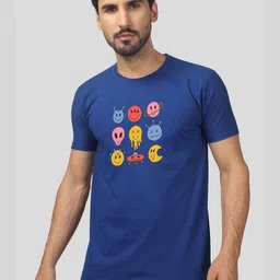 Greylongg Men Graphic Printed Round Neck Slim Fit T-shirt-picture-44