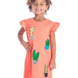 Cherry Crumble Girls Flutter Sleeve A-Line Dress-image-38