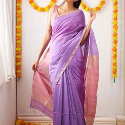 bigben textile Woven Design Zari Silk Blend Banarasi Saree-image-70