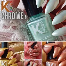 KINDED Set Of 5 Metallic Long Lasting Nail Paint - 9 ml Each - Shade 51-52-53-54-55 image 2