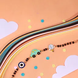 Elegante kids Sterling Silver Gold-Plated Artificial Beaded Link Bracelet-image-42