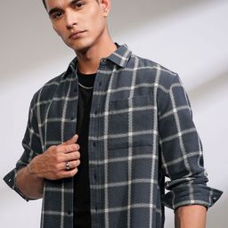 HIGHLANDER Men Opaque Checked Casual Shirt-picture-34