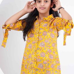 DMP FASHION Floral Print Cotton Shirt Style Top-image-75