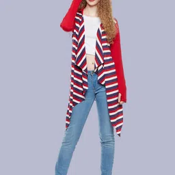 Hypernation Striped Open Front Cotton Shrug image 2