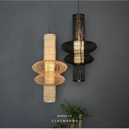 Claymango Black & Beige Ceiling Lamp image 3