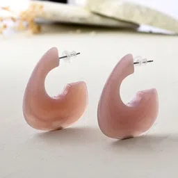 Voylla Quirky Chunky Half Hoop Earrings-image-49