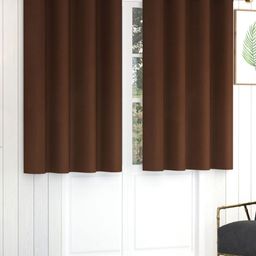 Yellow Weaves Brown Set of 2 Room Darkening Window-23