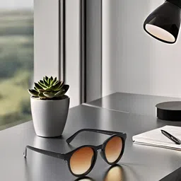 SUNNIES Unisex Brown UV Protected Lens Black Round Sunglasses-50
