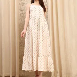 JAKANARY Women Floral Printed Maxi Dress-image-40