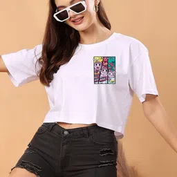 SWIFTLY Women Printed Bio Finish Pockets T-shirt-image-71