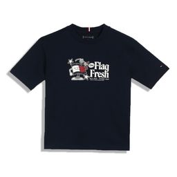 Tommy Hilfiger Boys Typography Printed Applique T-shirt-image-86